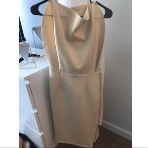 A pale pink cocktail dress. Great material.